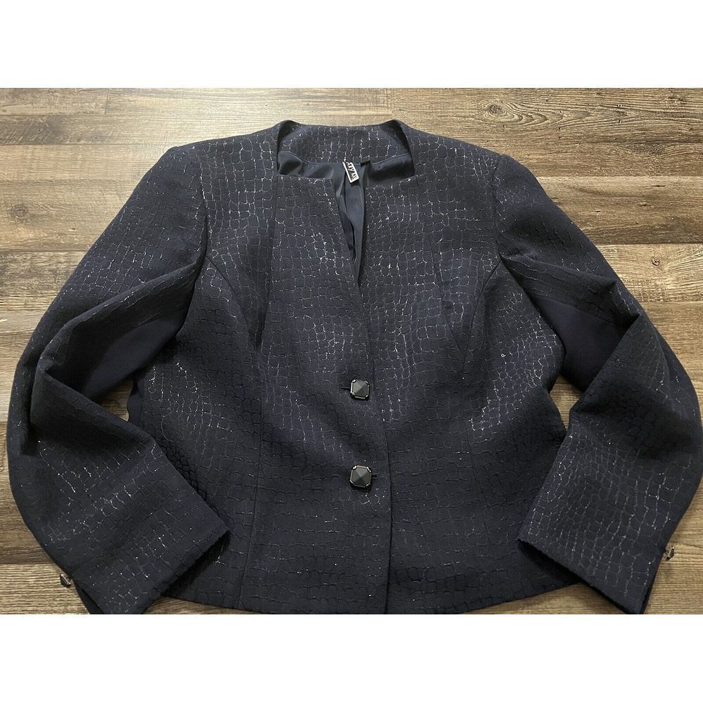 Mary Kay 2017 Blazer Jacket Womens Plus Petite SIZE 16WP Navy Blue